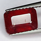 2.75ct Ruby Emerald Cut 8.3x5.7mm Gemstone