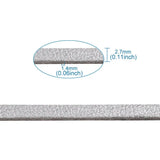 2.7x2mm Flat Faux Suede Cord 90m/roll