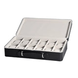 Portable Leather Watch Case Organizer with Zip Pillow