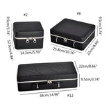 Portable Leather Watch Case Organizer with Zip Pillow