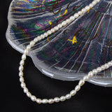 2.8-3.2mm Rice Bead Necklace Natural Freshwater Pearl DIY Accessories