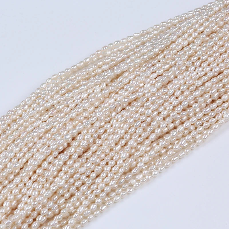 2.8-3mm Freshwater Pearl Potato Round Natural Pearl Beads