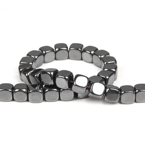 Natural Hematite Cube Beads 15''