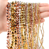 2-8MM Hematite Round Faceted Stone Beads for Jewelry Making
