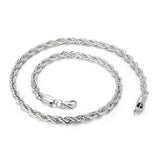 2-8mm Stainless Steel Rope Chain Hip-Hop Choker Waterproof Men Women Jewelry