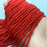 2-8mm Natural Sea Bamboo Red Coral Beads for DIY Jewelry Making