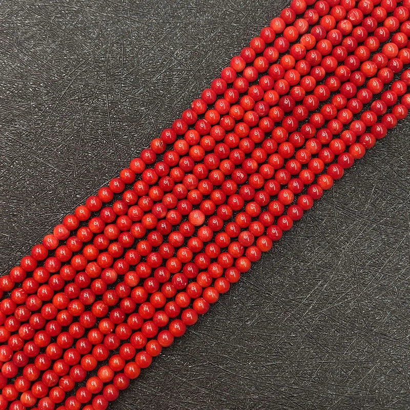 2-8mm Natural Sea Bamboo Red Coral Beads for DIY Jewelry Making