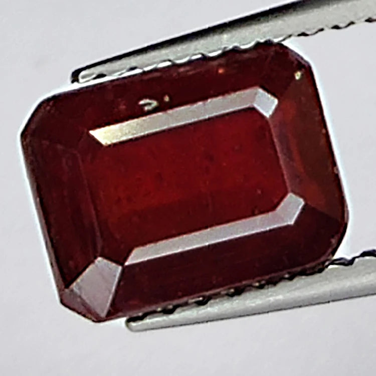 2.95ct Ruby Emerald-Cut 7.7x5.8mm Loose Gemstone