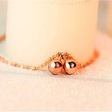 2-layer Tassel Anklet Bracelet for Women Titanium Steel Rose Foot Chain Jewelry