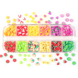 2 Boxes Fruits Polymer Clay Slices Slime Cherry Strawberry Watermelon Resin Jewe