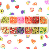 2 Boxes Fruits Polymer Clay Slices Slime Cherry Strawberry Watermelon Resin Jewe