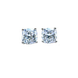 2-Carat Diamond Earrings Fat Square Earrings Accessories Europe America S925