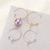 925 Silver Pearl Drop Earrings Jewelry Parts Women's Accessories