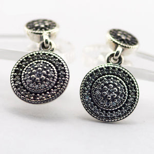 Radiant Elegance Drop Earrings 925 Sterling Silver Clear CZ Dangle Earrings