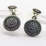 Radiant Elegance Drop Earrings 925 Sterling Silver Clear CZ Dangle Earrings