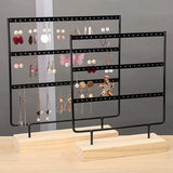Wooden Earring Stand Holder Jewelry Display Storage Organizer