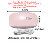 Mini UV Heating Glue Resin Curing Nail Drying Lamp 45s 60s USB Port