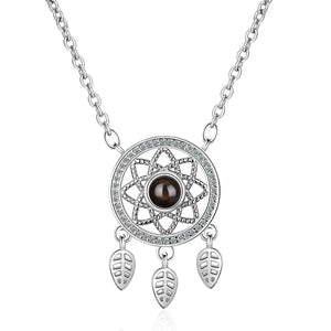 925 Silver Dream Catcher Feather Charm Necklace Love Meaningful Gift S-N421