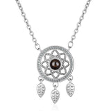 925 Silver Dream Catcher Feather Charm Necklace Love Meaningful Gift S-N421