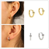 925 Silver Hoop Earrings Summer Style Jewelry Women Wedding Gift