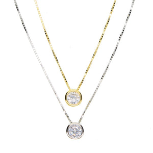 925 Silver Round Choker Necklace Cz Dainty Jewelry Wedding Gift