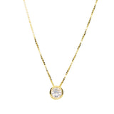 925 Silver Round Choker Necklace Cz Dainty Jewelry Wedding Gift