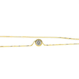 925 Silver Round Choker Necklace Cz Dainty Jewelry Wedding Gift