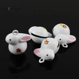 Enamel Rabbit Bell Charms Pendant Party Kids DIY Jewelry Accessories