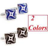 Dual Color Epoxy Cufflinks Enamel Cuff Link