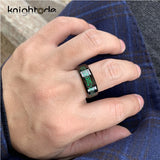 Opal/Celtics Dragon Inlay Tungsten Carbide Ring Wedding Band