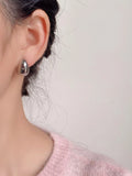 Metal Copper Teardrop Stud Clip Earrings, 2 Colors, Party Wedding Jewelry