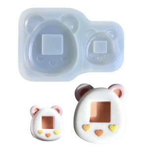 Bear Ornament Quicksand Silicone Epoxy Mold DIY Keychain Pendant Mould