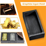 2 Graphite Ingot Molds for Metal Melting 4 X 2 X 1 Inch