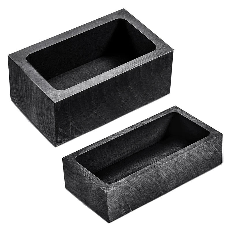2 Graphite Ingot Molds for Metal Melting 4 X 2 X 1 Inch