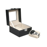 European Style Wood PU Leather Watch Box Jewelry Storage Organizer
