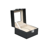 European Style Wood PU Leather Watch Box Jewelry Storage Organizer