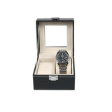 European Style Wood PU Leather Watch Box Jewelry Storage Organizer