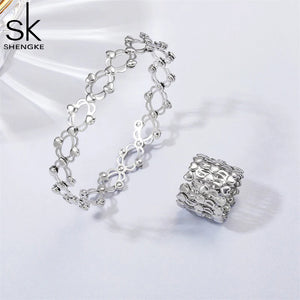 Magic Retractable Ring Bracelet Crystal Rhinestone Bracelets Women Jewelry Gift