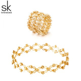 Magic Retractable Ring Bracelet Crystal Rhinestone Bracelets Women Jewelry Gift