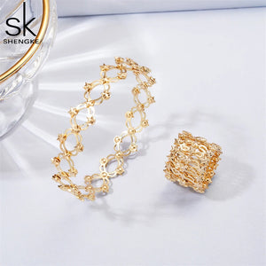 Magic Retractable Ring Bracelet Crystal Rhinestone Bracelets Women Jewelry Gift