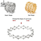 Magic Retractable Ring Bracelet Crystal Rhinestone Bracelets Women Jewelry Gift