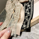 Women Vintage Big Bow Brooch Hairpin Necktie