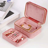 Portable 2 Layer Jewelry Box Display Holder for Bracelets, Earrings, Watches