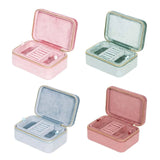 Portable 2 Layer Jewelry Box Display Holder for Bracelets, Earrings, Watches