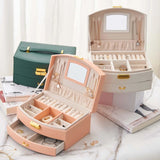 2 Layer Jewelry Organizer, Large Capacity Display Holder Case