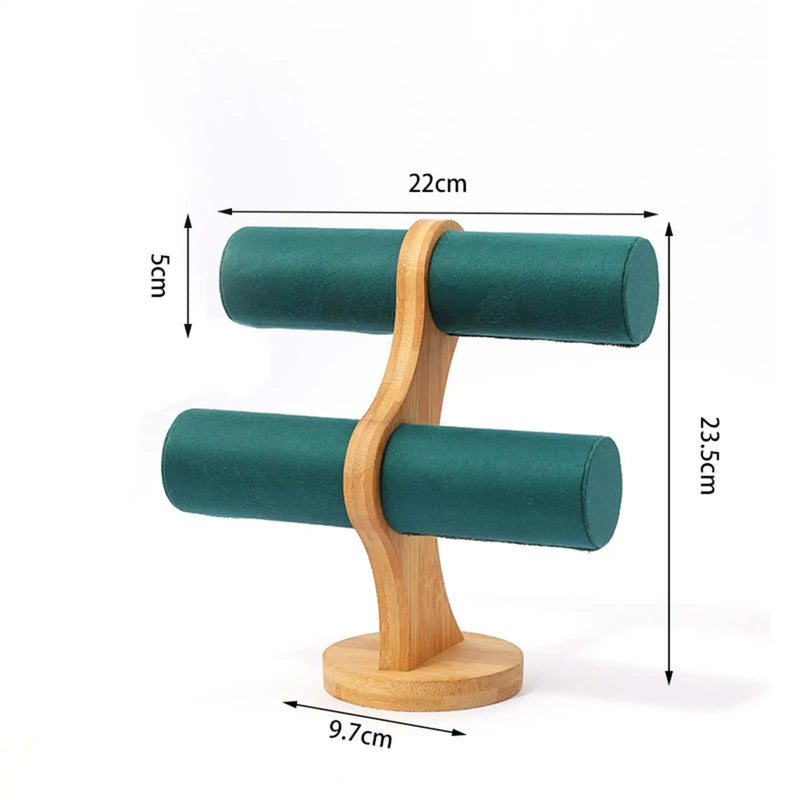 2 Layers Jewelry Display Stand Bracelet Necklace Organizer