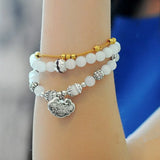 Pink Quartzs Bracelet Honeybee Pendant Charm Bracelets For Women