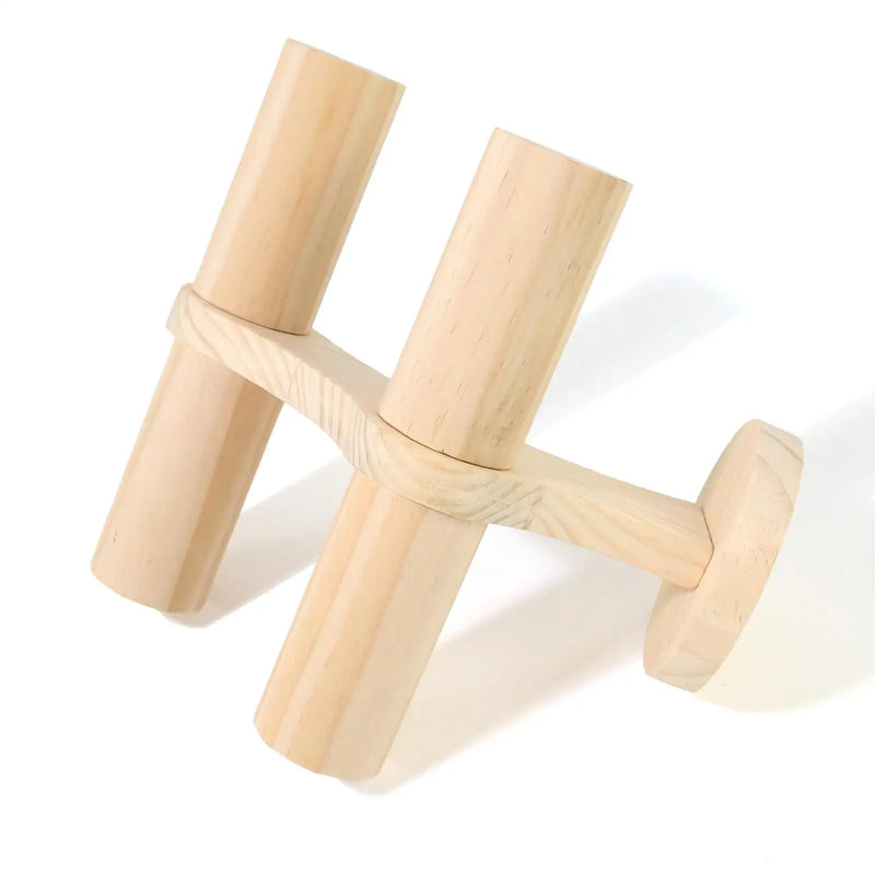 2-Layer Wooden Jewelry Display Stand Organizer for Rings, Pendants