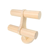 2-Layer Wooden Jewelry Display Stand Organizer for Rings, Pendants
