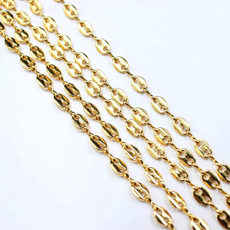 18K Plated 2 Meter Copper Chain DIY Set